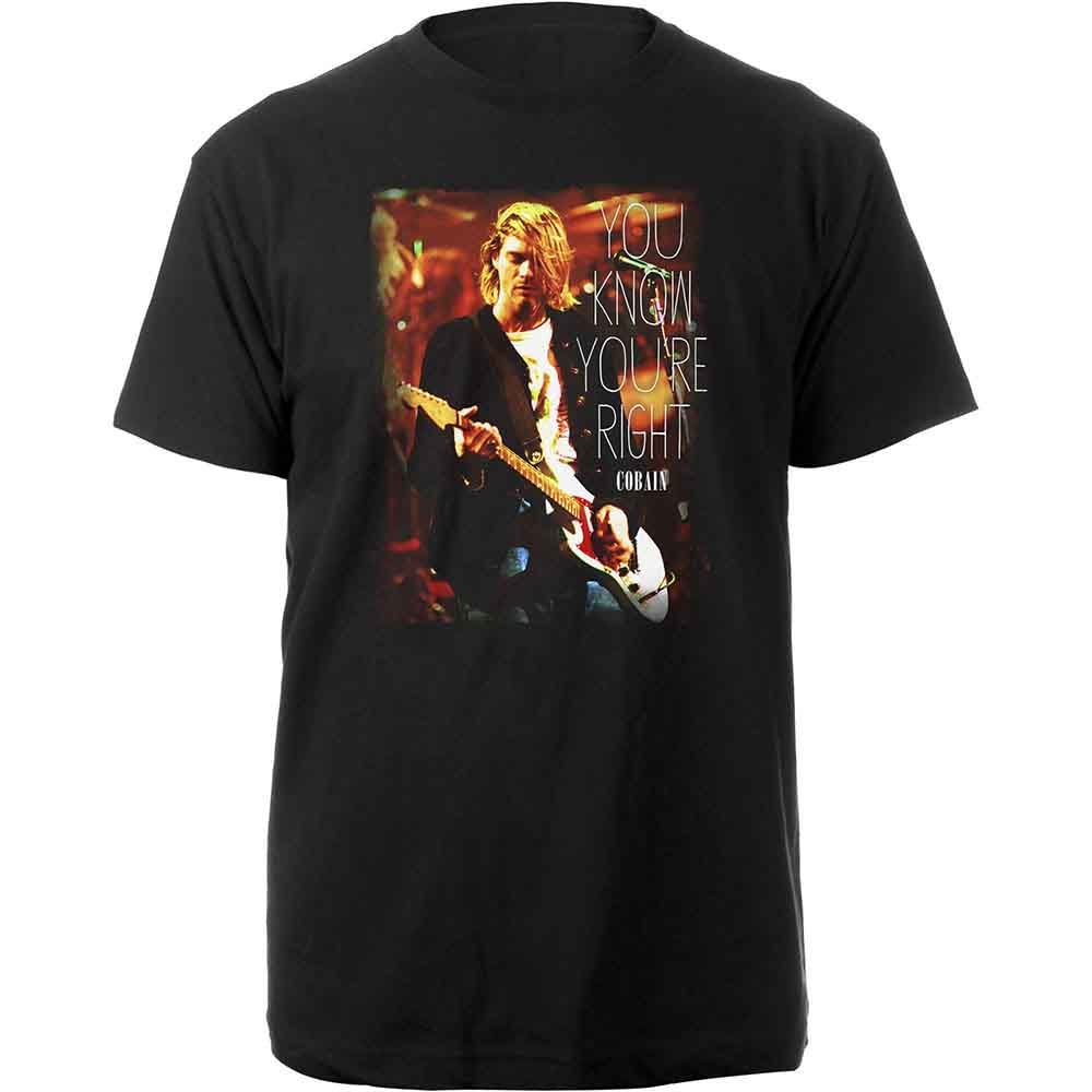 KURT COBAIN - YOU KNOW YOU'RE RIGHT - T-Shirt Black