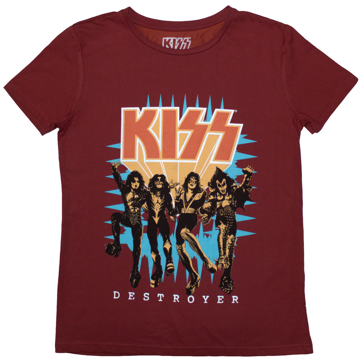 KISS - DESTROYER 3D LOGO - Ladies T-Shirt Red