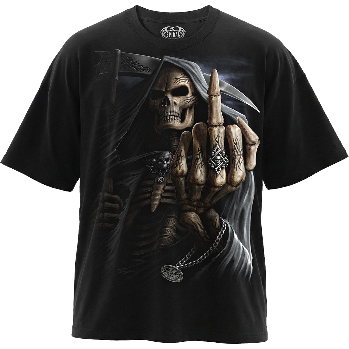 BONE FINGER - Box T-Shirt Czarny