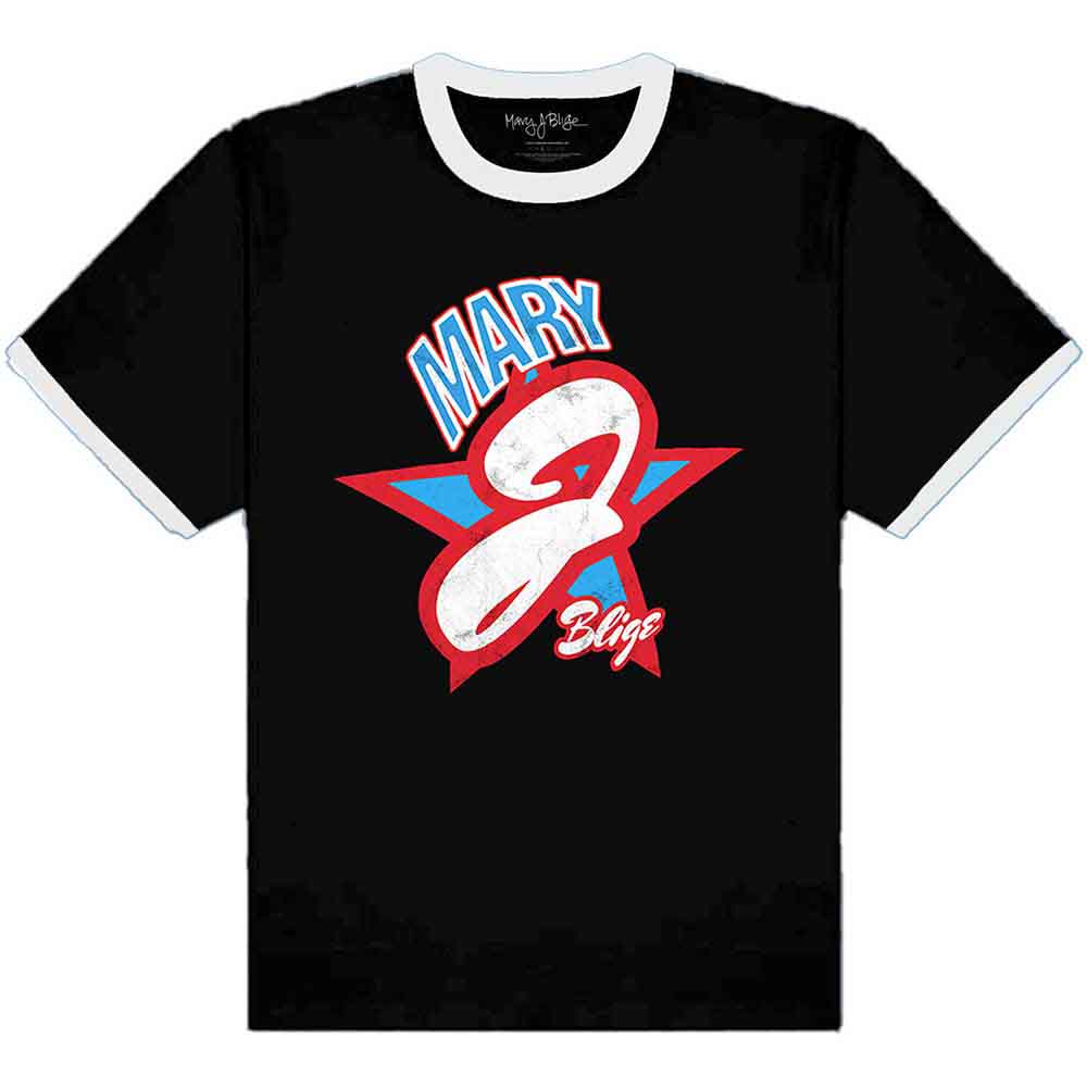 MARY J BLIGE - AMERICANA - Ringer T-Shirt Multicolour