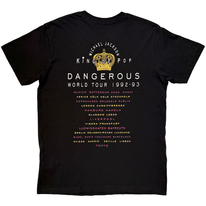 MICHAEL JACKSON - DANGEROUS WORLD TOUR - T-Shirt Black