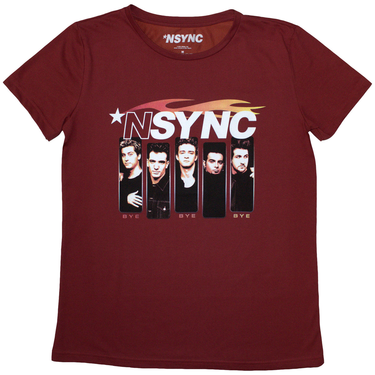NSYNC - FLAME LOGO - Ladies T-Shirt Red