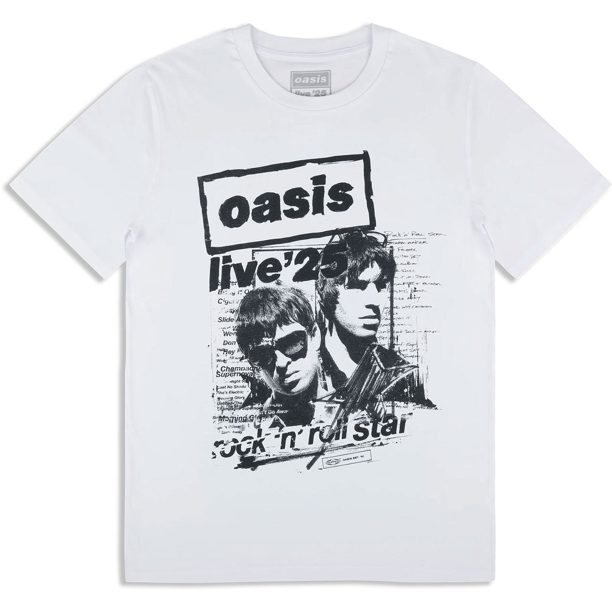 OASIS - LIVE '25 ROCK N ROLL STAR - T-Shirt White