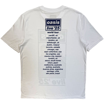 OASIS - COLOUR PHOTO LIVE '25 WORLD TOUR - T-Shirt White