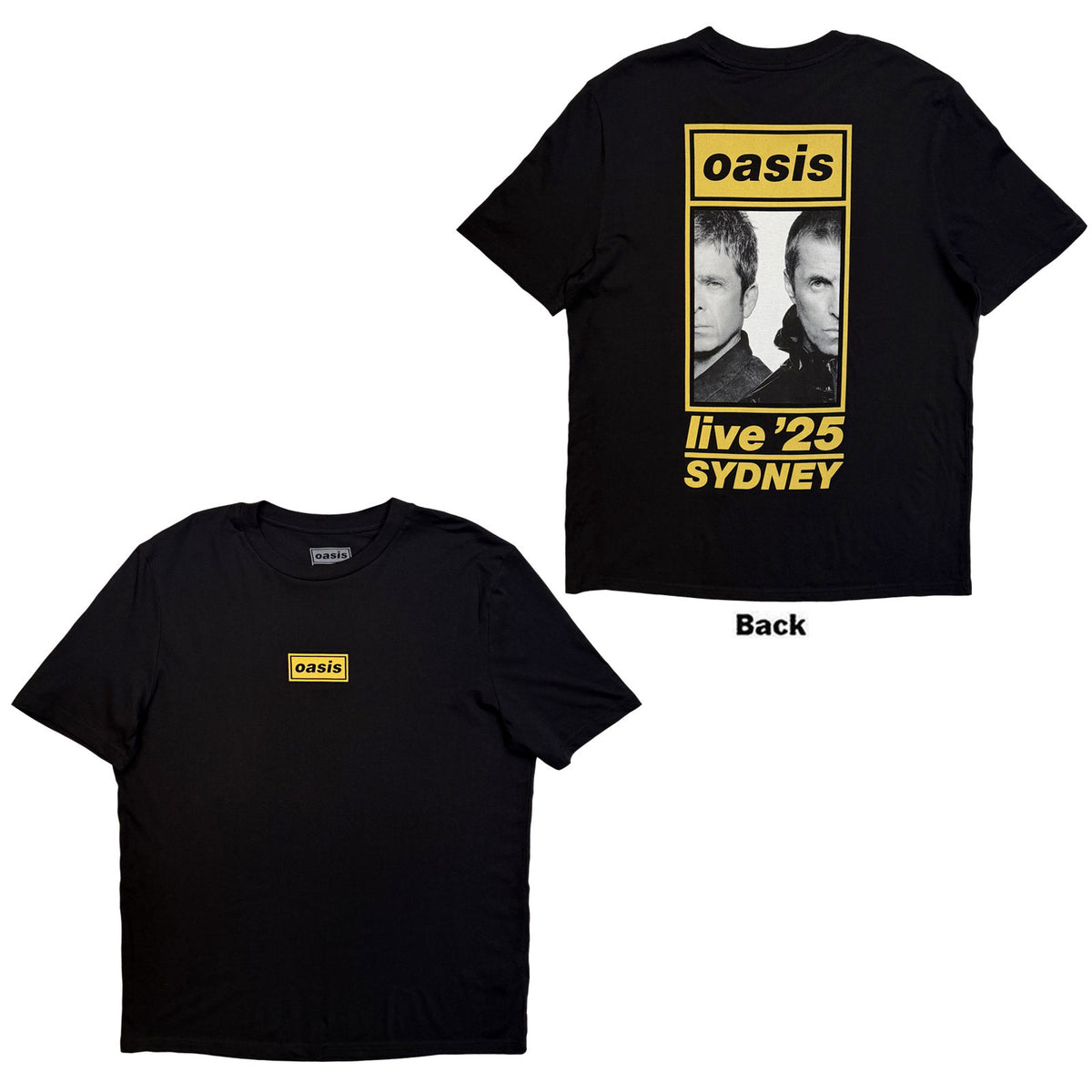OASIS - SYDNEY HALF FACES FAN STORE - T-Shirt Black
