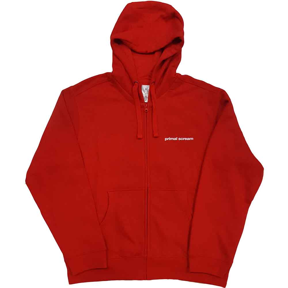 PRIMAL SCREAM - SCREAMADELICA - Zipped Hoodie Red