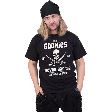 THE GOONIES - NEVER SAY DIE - Koszulka z nadrukiem z przodu czarna