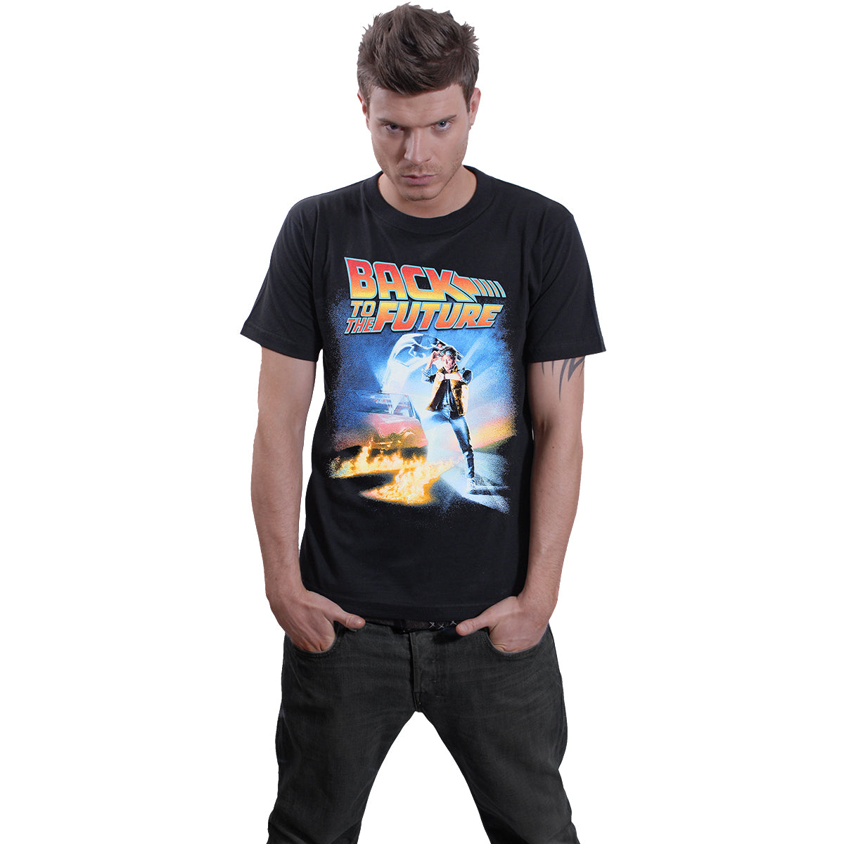 BACK TO THE FUTURE - POSTER - Front Print T-Shirt Black