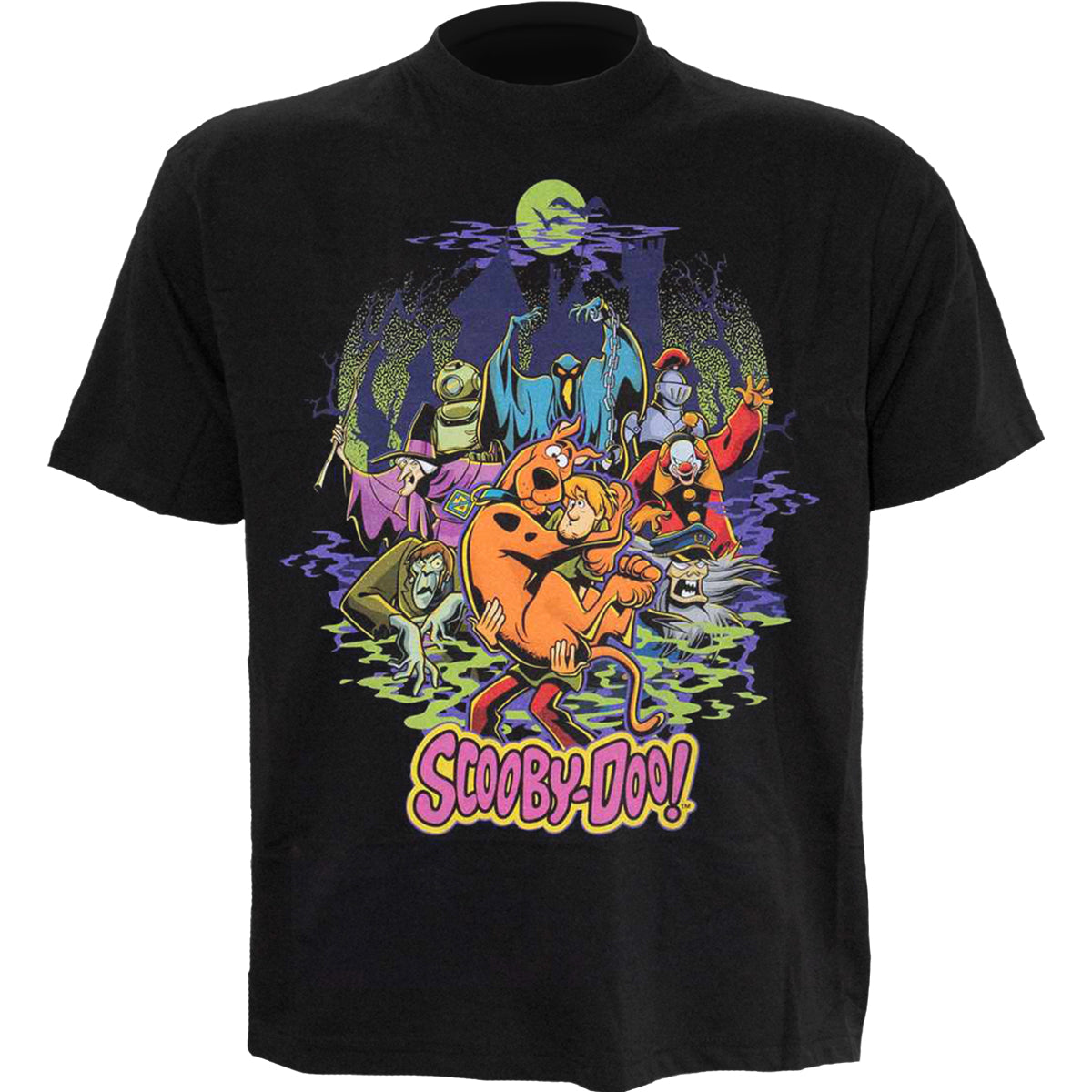 SCOOBY DOO - VILLAINS - Front Print T-Shirt Black