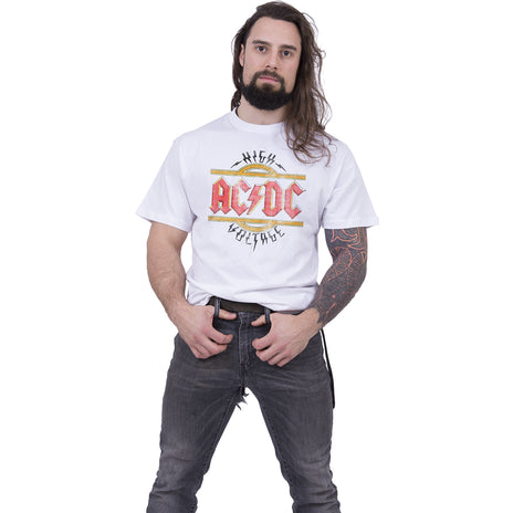 AC/DC - VINTAGE HIGH VOLTAGE - T-SHIRT - Koszulka z nadrukiem z przodu biała