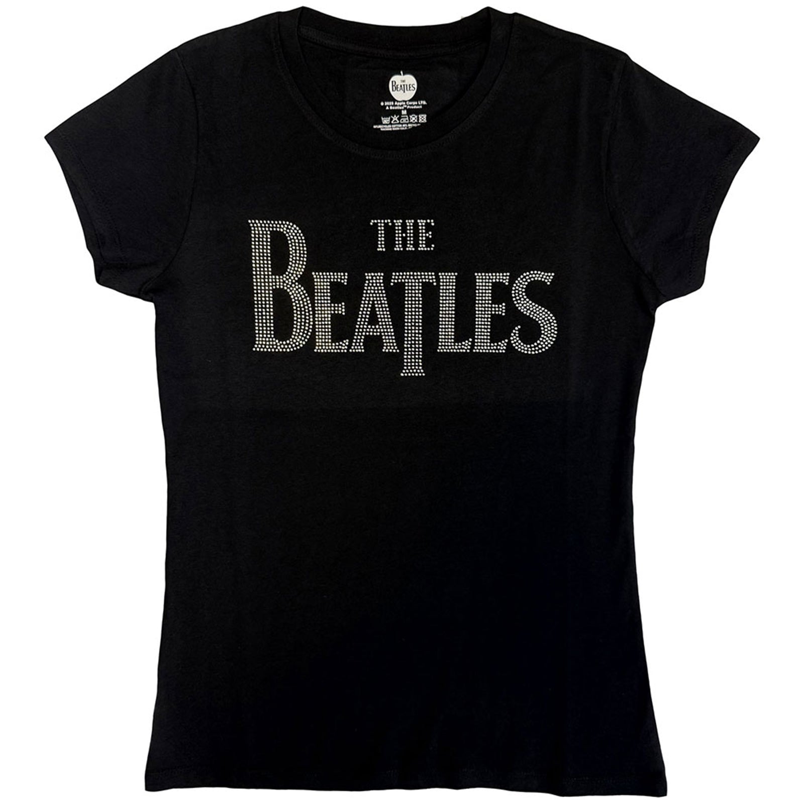 BEATLES, THE - DROP T CRYSTALS - Koszulka damska czarna (ozdobiona)