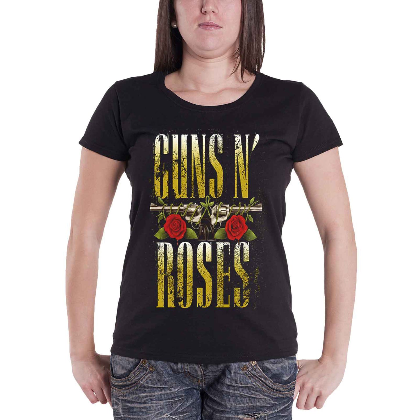GUNS N ROSES - BIG GUNS - Ladies T-Shirt Black