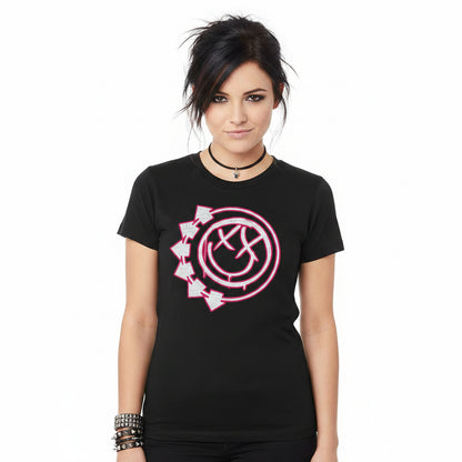 BLINK-182 - SIX ARROW SMILE - Ladies T-Shirt Black