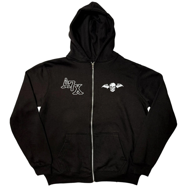 AVENGED SEVENFOLD - DEAD HEAD - Zipped Hoodie Black (Back Print)