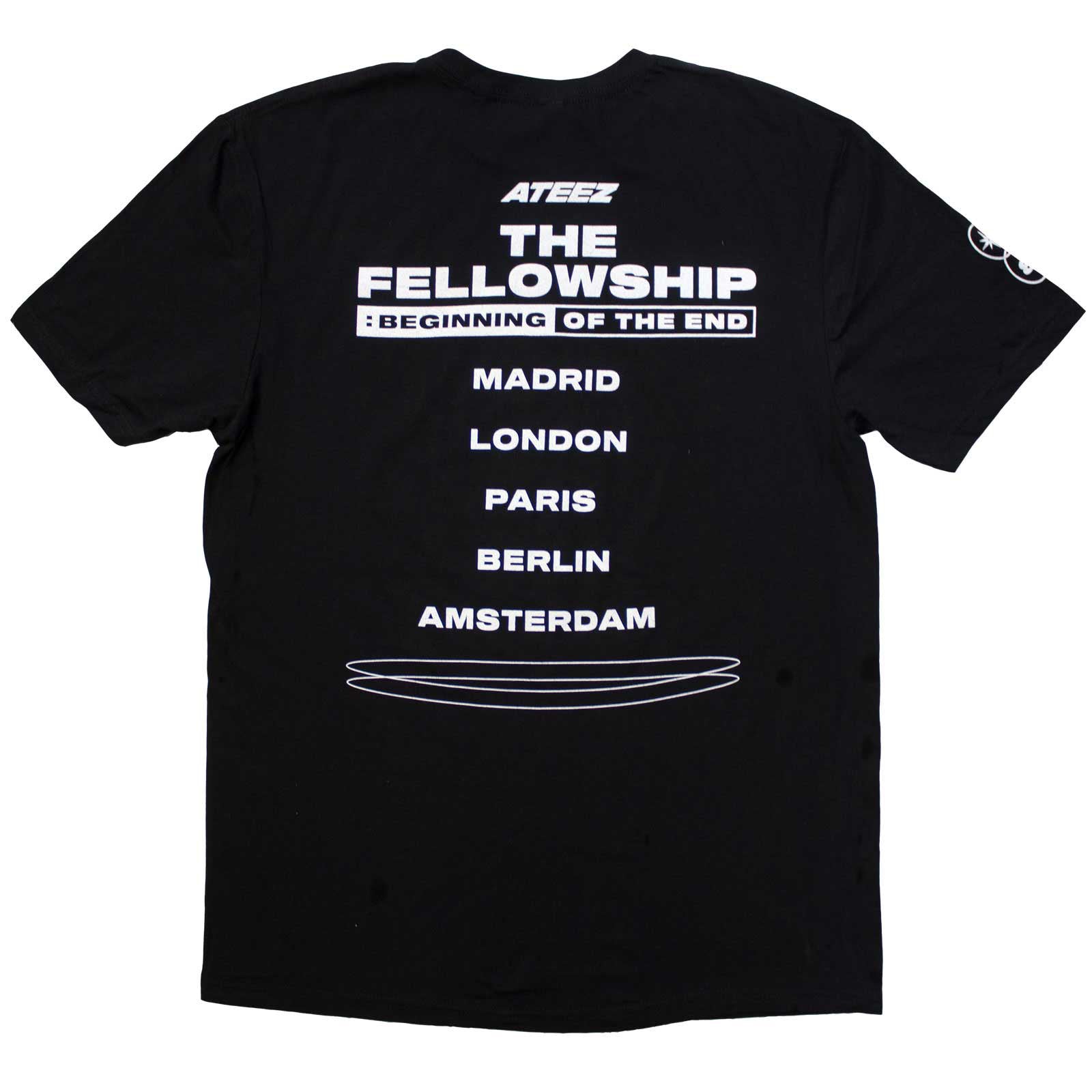ATEEZ - FELLOWSHIP TOUR EURO PHOTO - T-Shirt Black (Back Print & Ex-Tour)