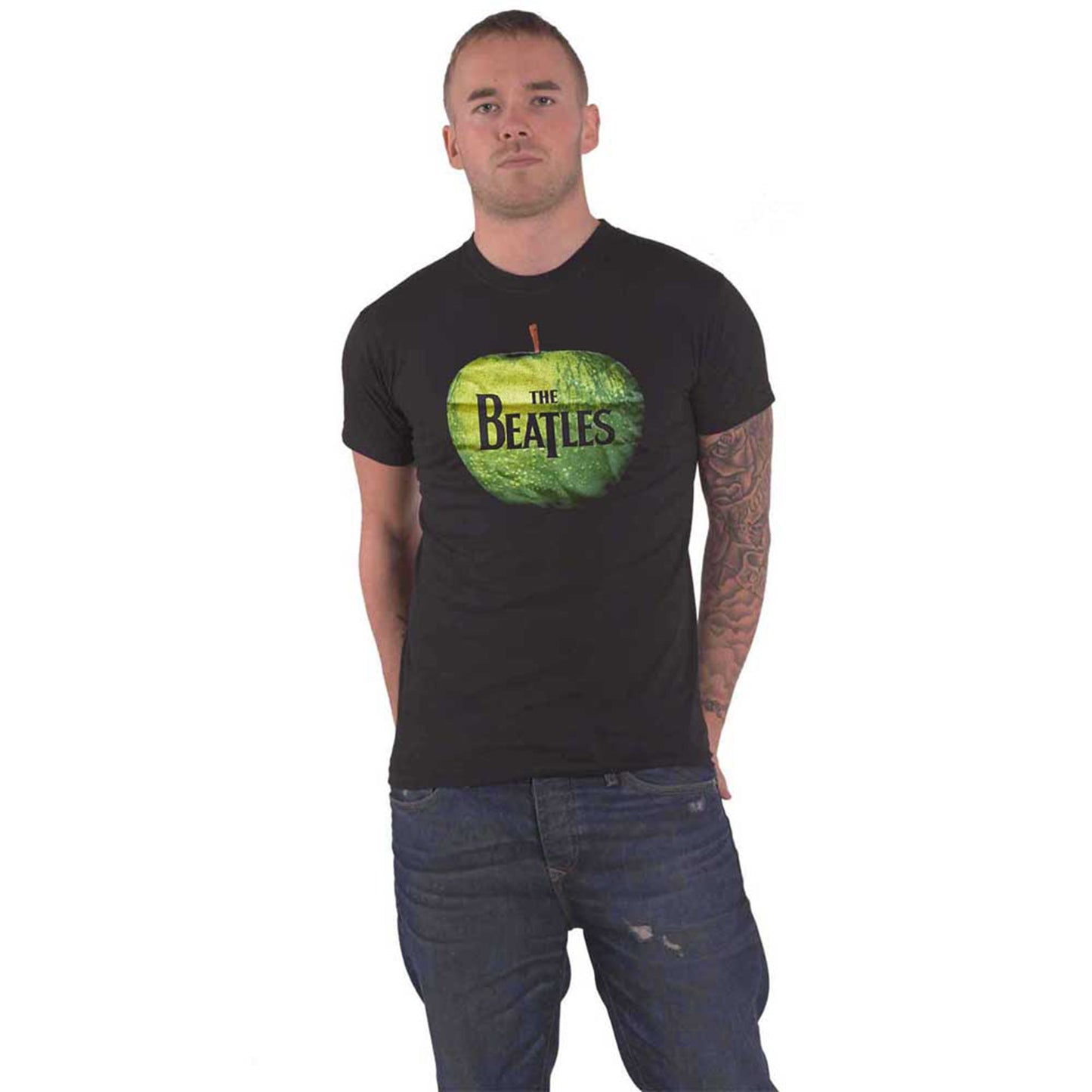 BEATLES, THE - APPLE LOGO - T-Shirt czarny