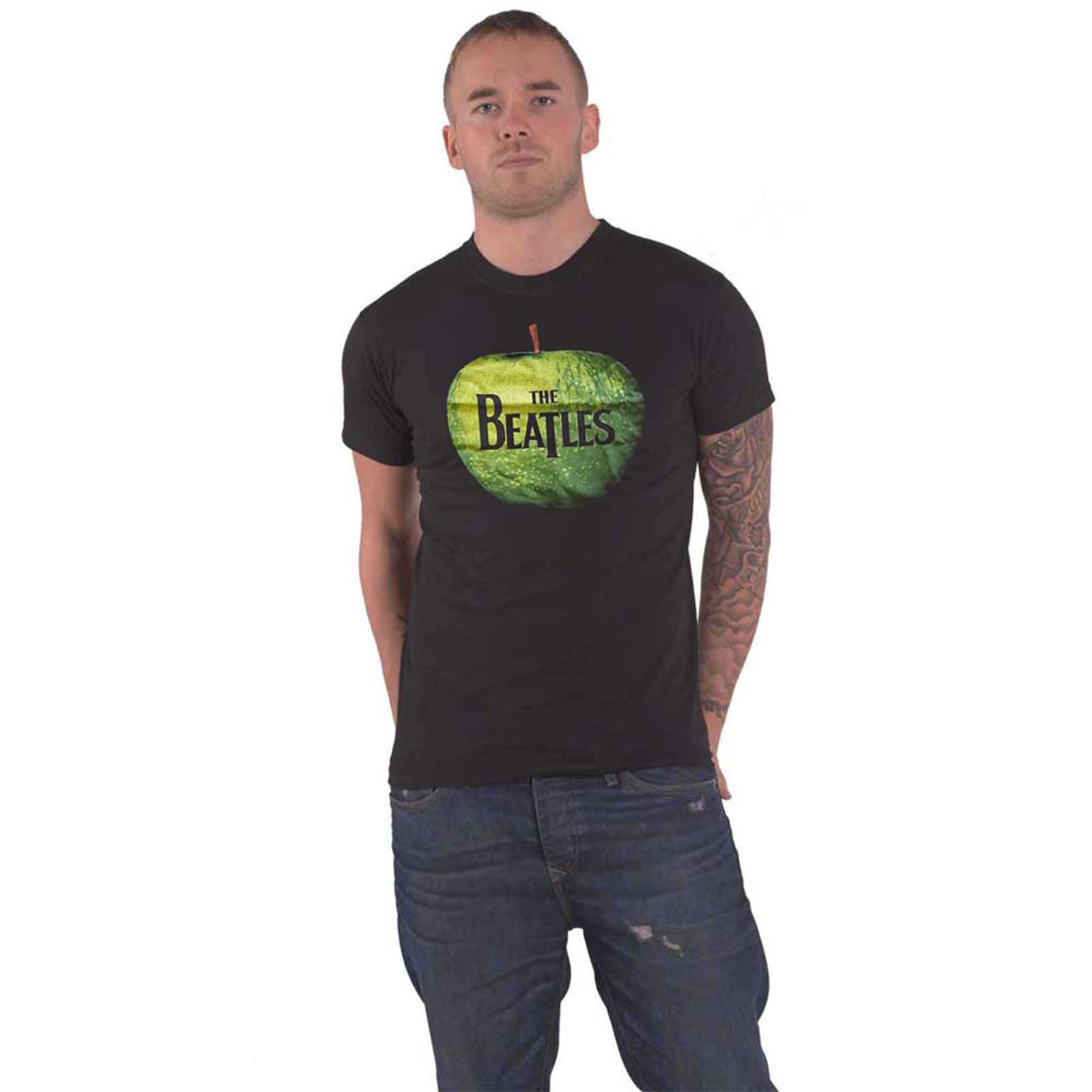 BEATLES, THE - APPLE LOGO - T-Shirt czarny