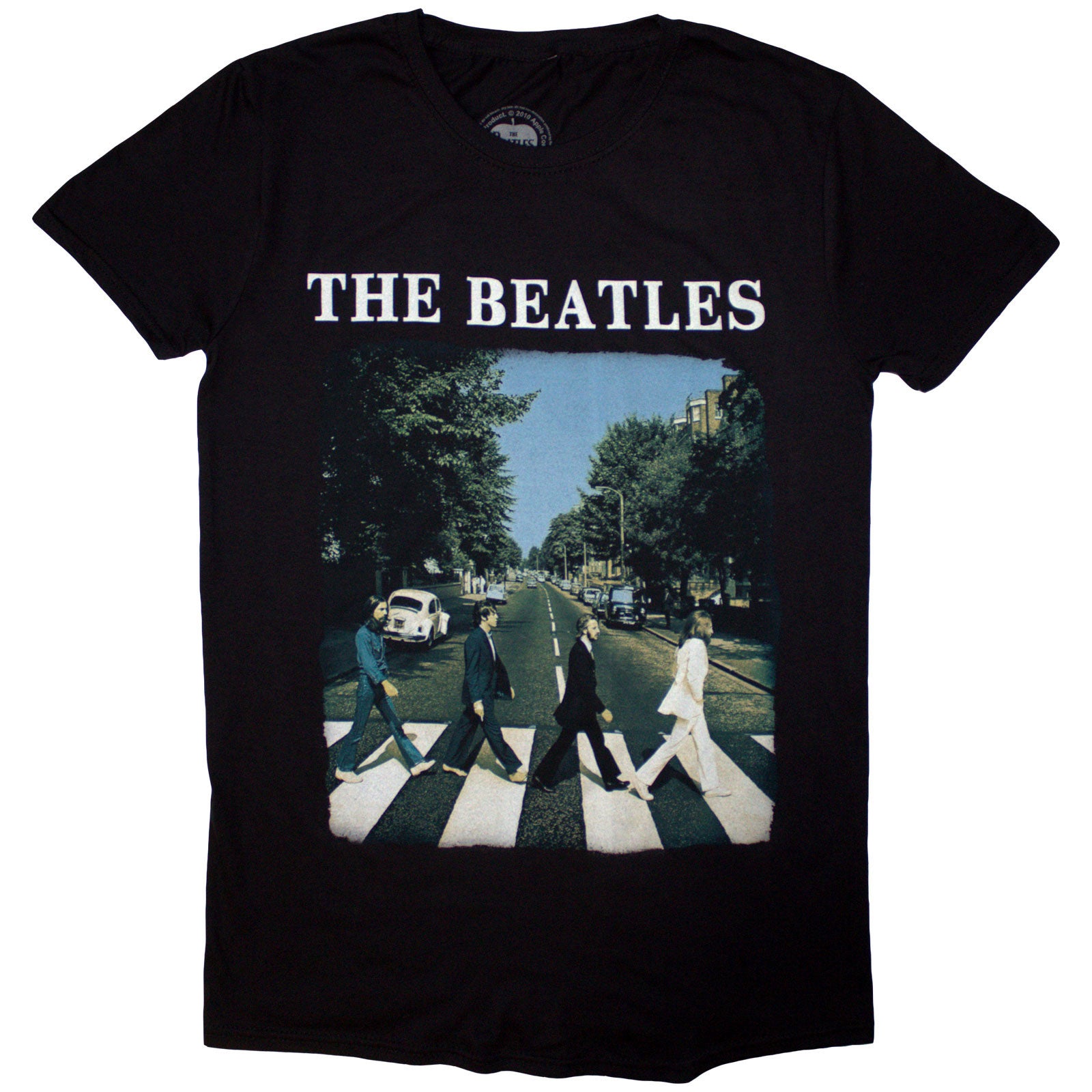 BEATLES, THE - ABBEY ROAD & LOGO - T-Shirt Black