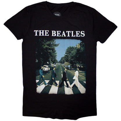 BEATLES, THE - ABBEY ROAD & LOGO - T-Shirt Black