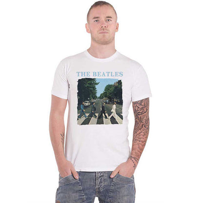BEATLES, THE - ABBEY ROAD & LOGO - T-Shirt White