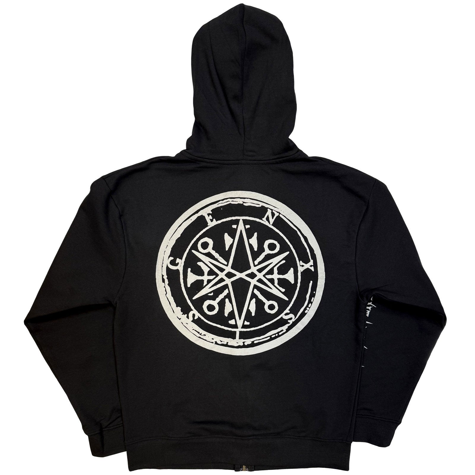 BRING ME THE HORIZON - METAL LOGO GENXSIS - Zipped Hoodie Black (Back Print)