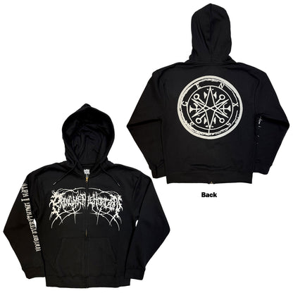 BRING ME THE HORIZON - METAL LOGO GENXSIS - Zipped Hoodie Black (Back Print)