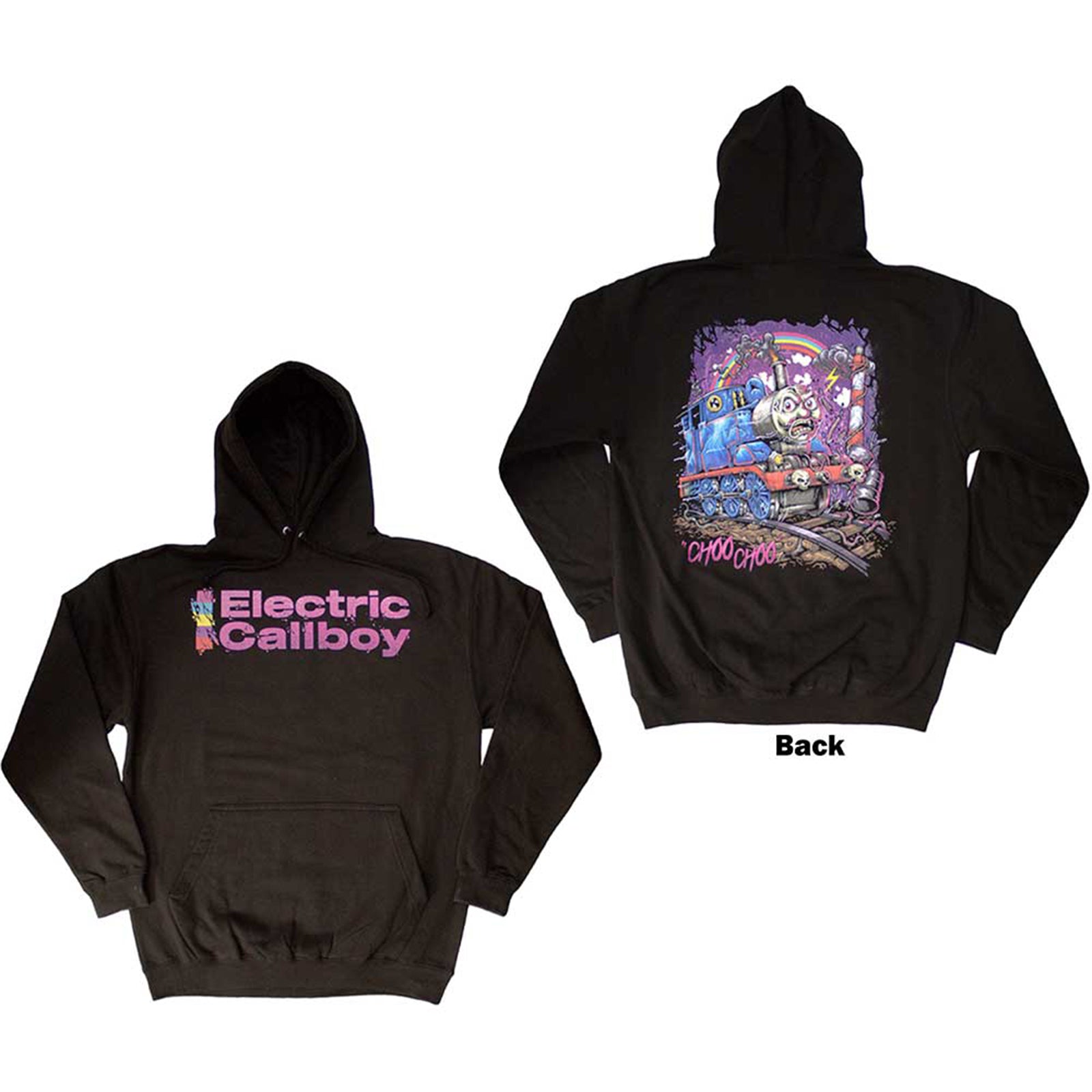 ELECTRIC CALLBOY - CHOO CHOO - Pullover Hoodie Black (Back Print)