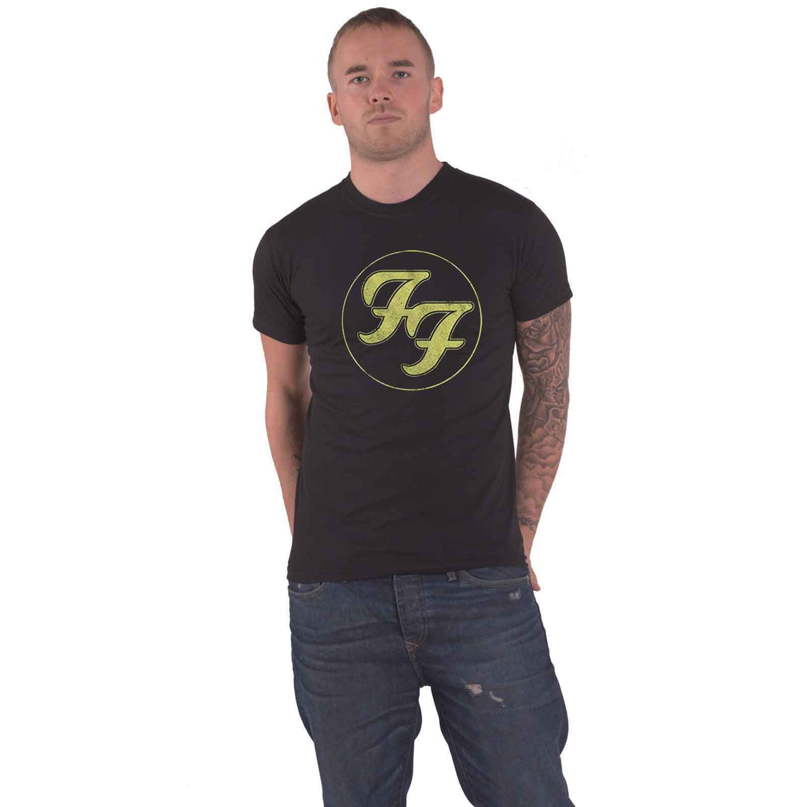 FOO FIGHTERS - DISTRESSED FF LOGO - T-Shirt Black