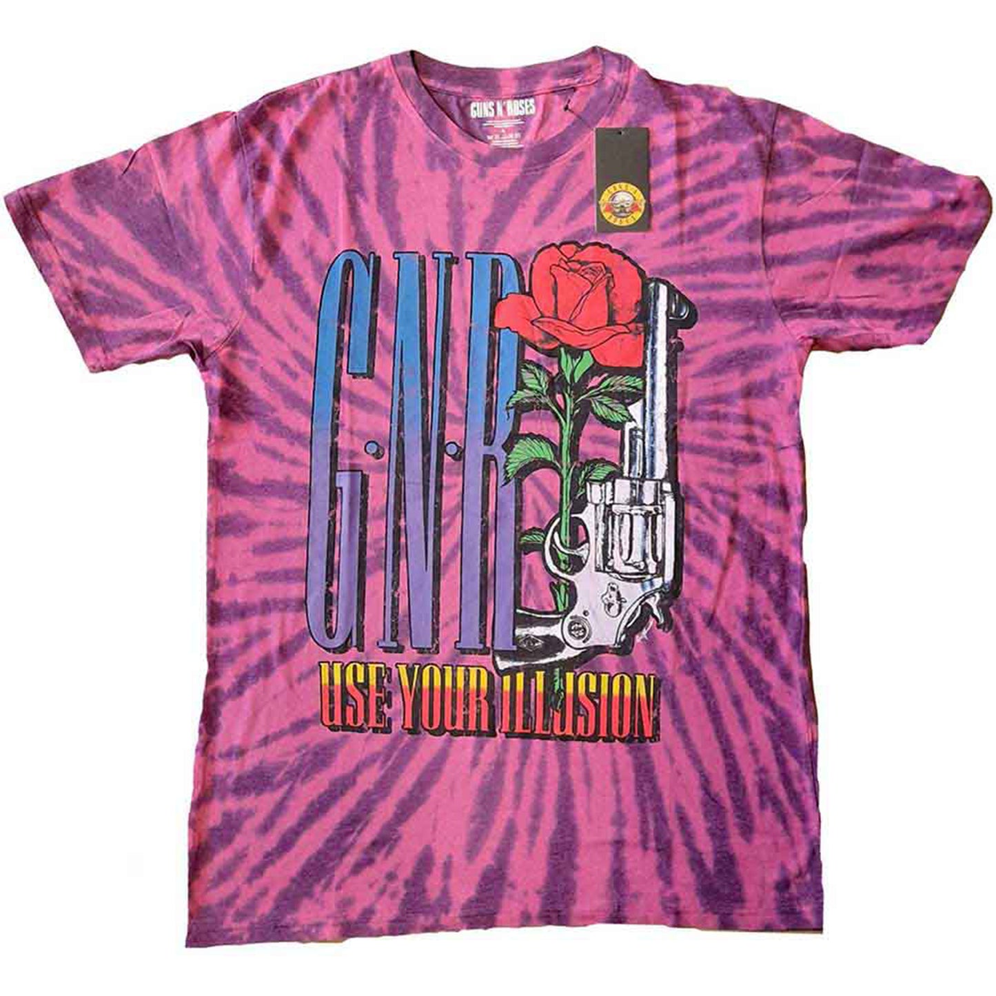 GUNS N ROSES - UYI PISTOL - T-Shirt Purple (Wash Collection)