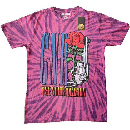 GUNS N ROSES - UYI PISTOL - T-Shirt Purple (Wash Collection)