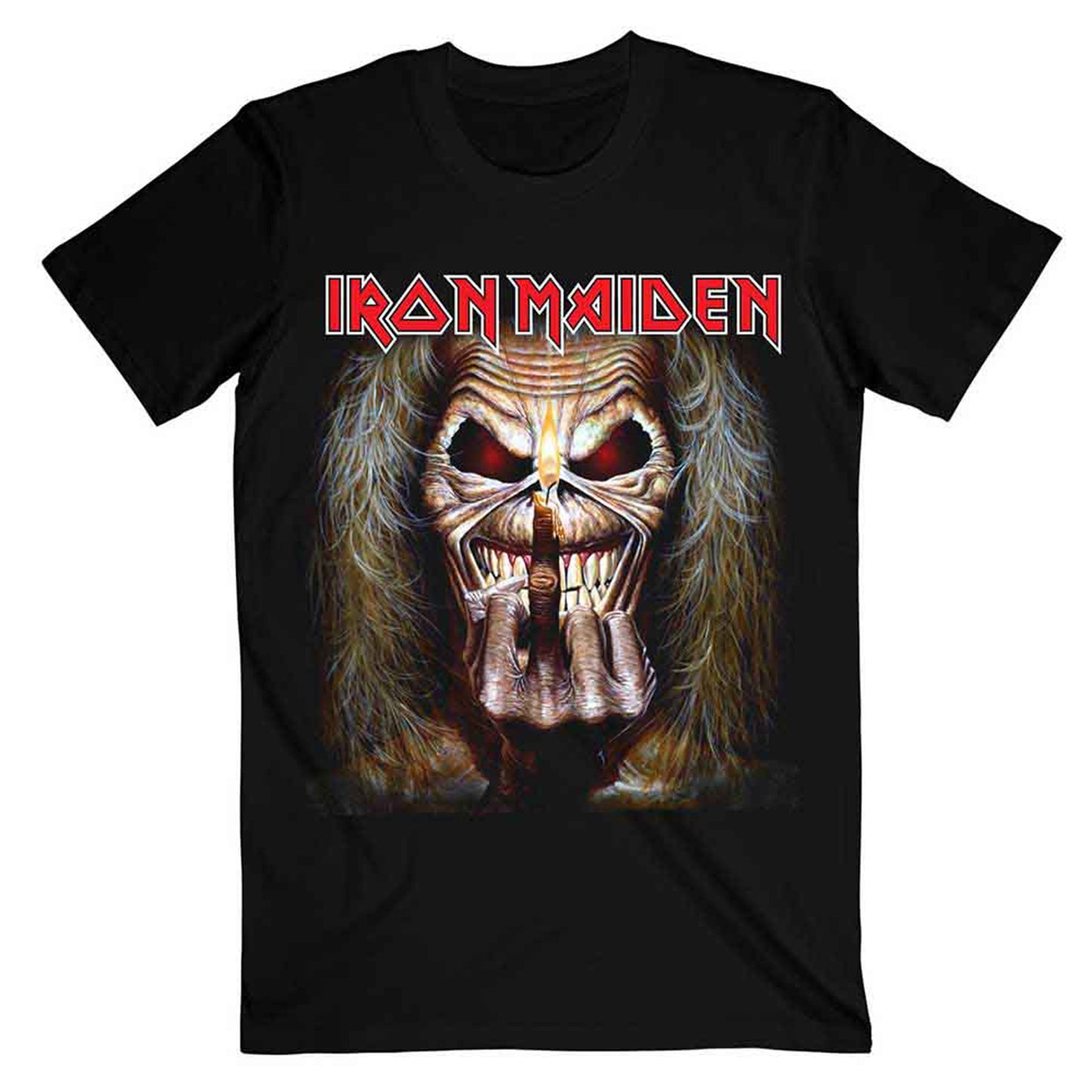 IRON MAIDEN - EDDIE CANDLE FINGER - T-Shirt czarny
