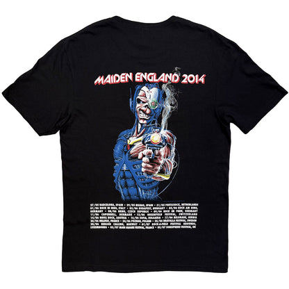 IRON MAIDEN - ENGLAND 2014 TOUR - T-Shirt Black (Back Print)