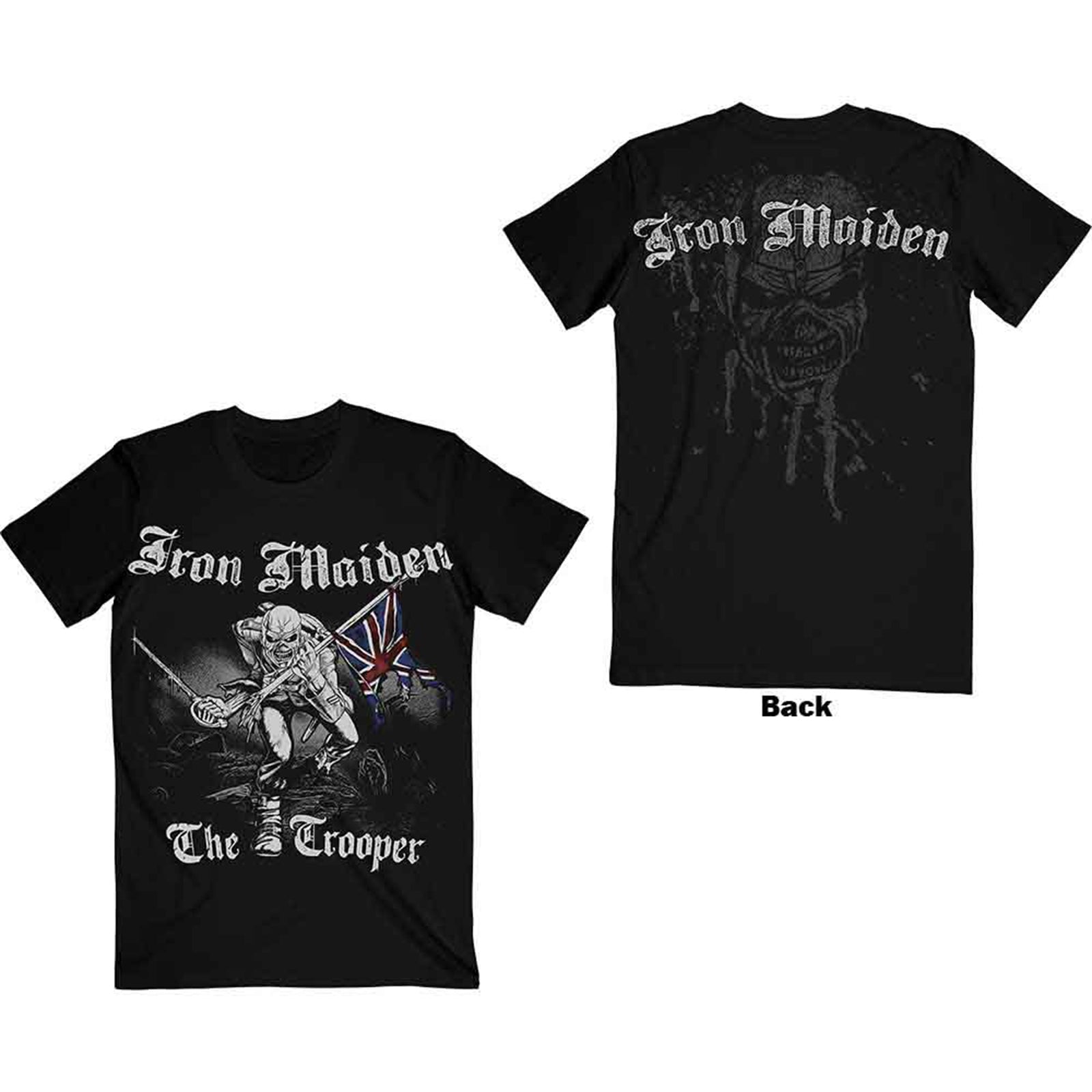IRON MAIDEN - SKETCHED TROOPER - Koszulka czarna (nadruk z tyłu)