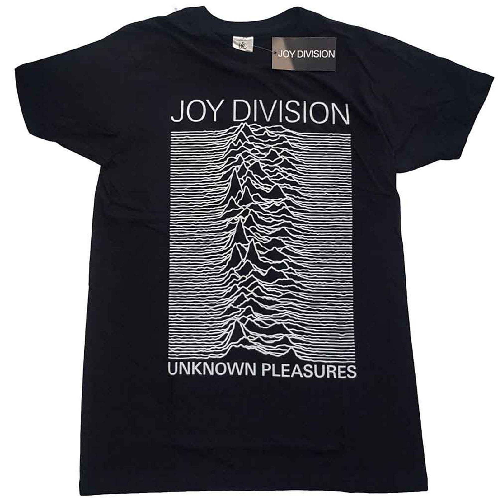 JOY DIVISION - UNKNOWN PLEASURES WHITE ON BLACK - T-Shirt Black
