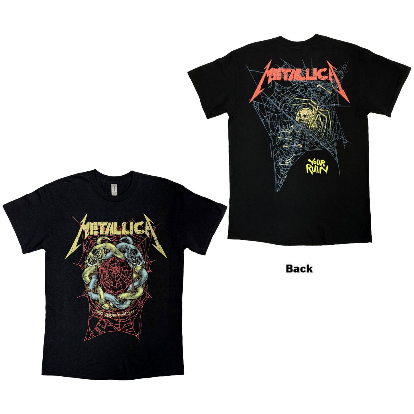 METALLICA - RUIN/STRUGGLE - T-Shirt Black (Back Print)