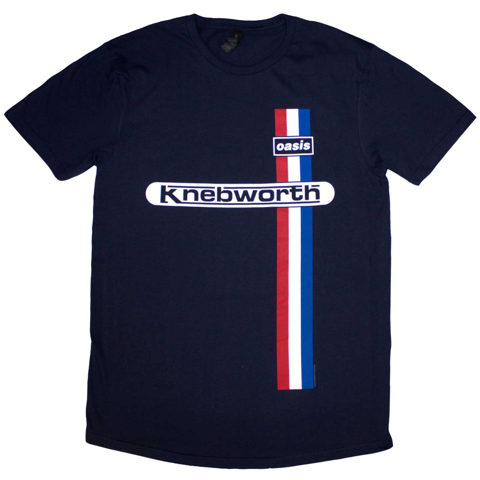OASIS - KNEBWORTH VERTICAL STRIPE - T-Shirt Blue