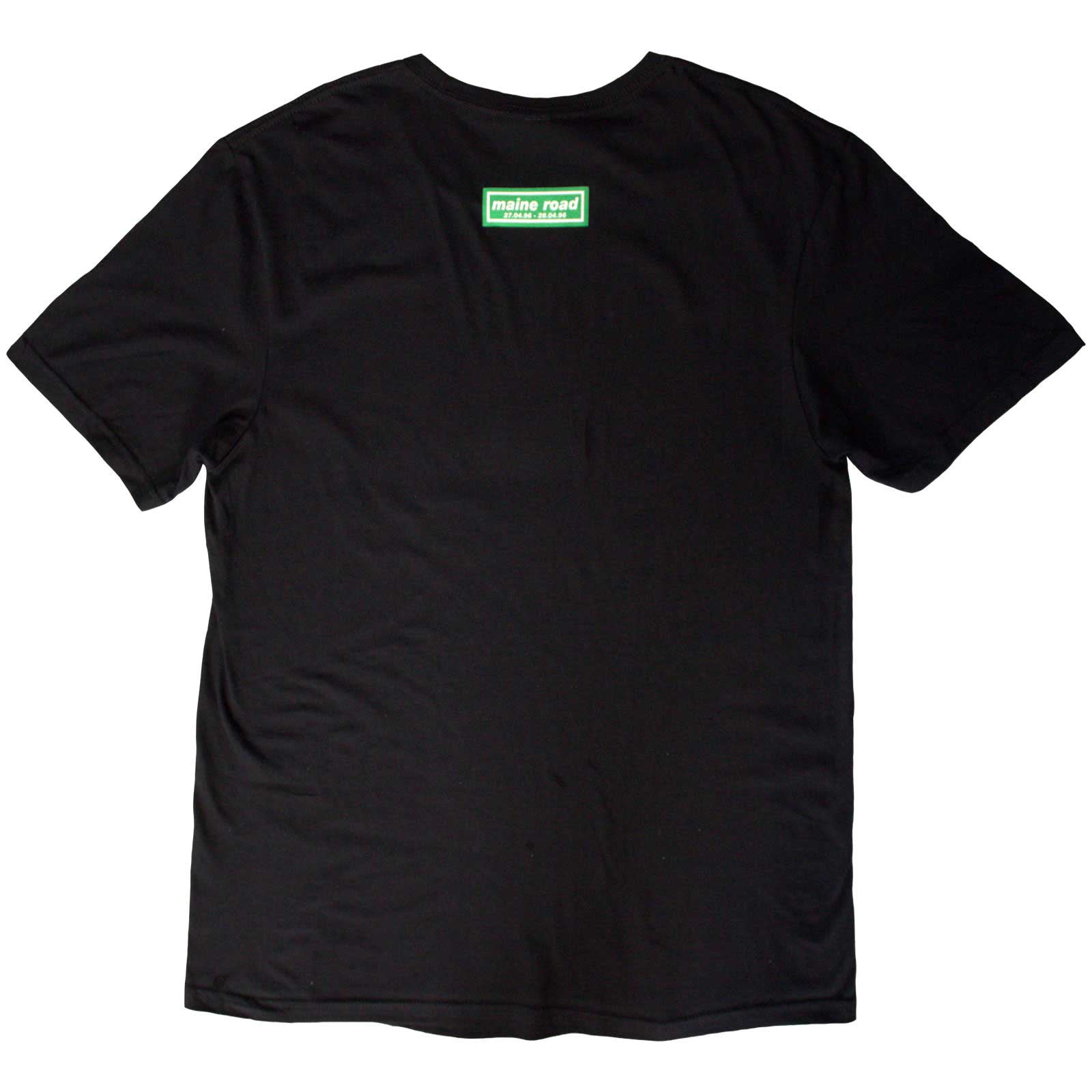 OASIS - MAINE ROAD FOOTBALL PITCH - T-Shirt Black (Back Print)