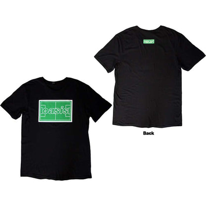 OASIS - MAINE ROAD FOOTBALL PITCH - T-Shirt Black (Back Print)