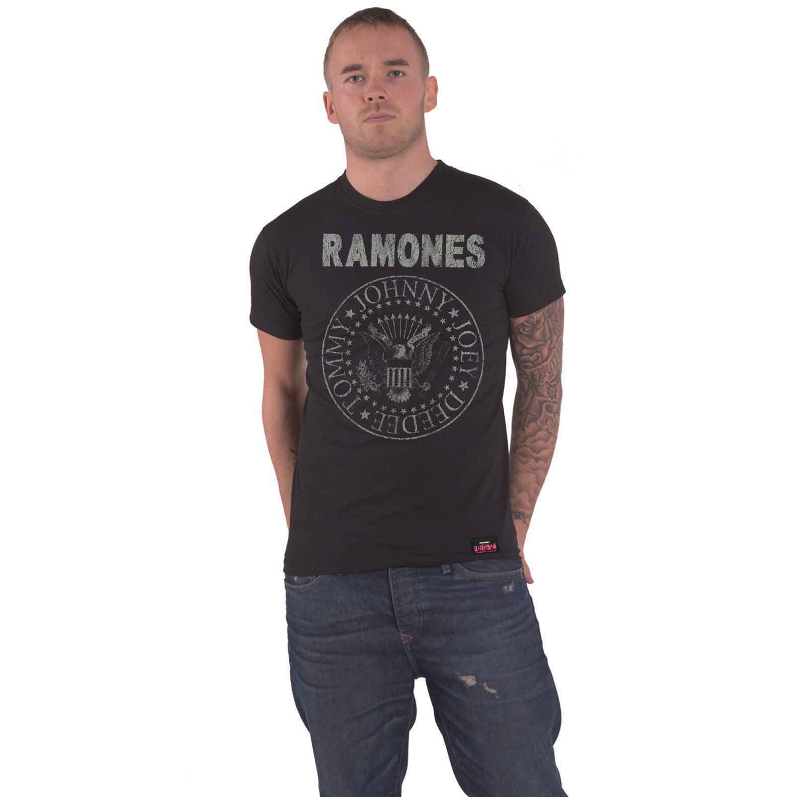 RAMONES - SEAL HEY HO - T-Shirt Black (Back Print)