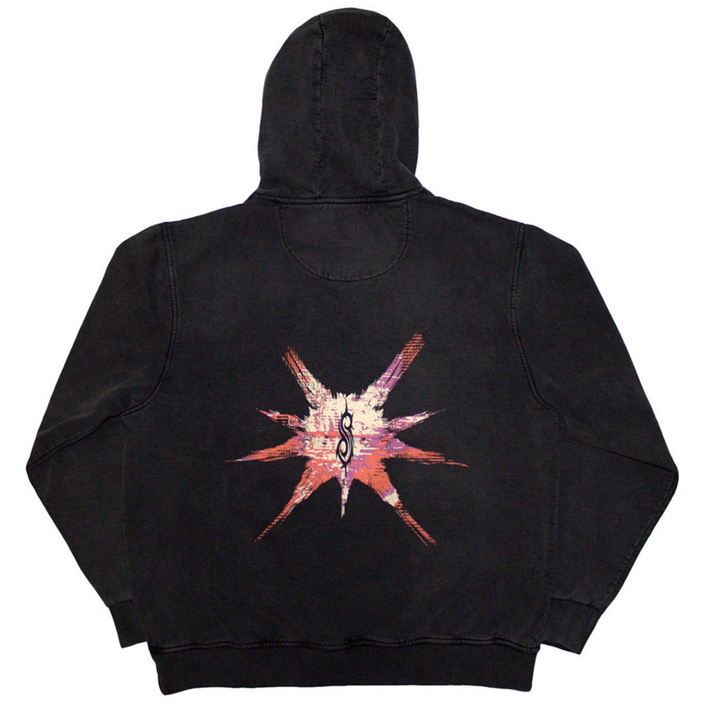 SLIPKNOT - THE END, SO FAR BARCODE - Stone Wash Pullover Hoodie Grey (Back Print)