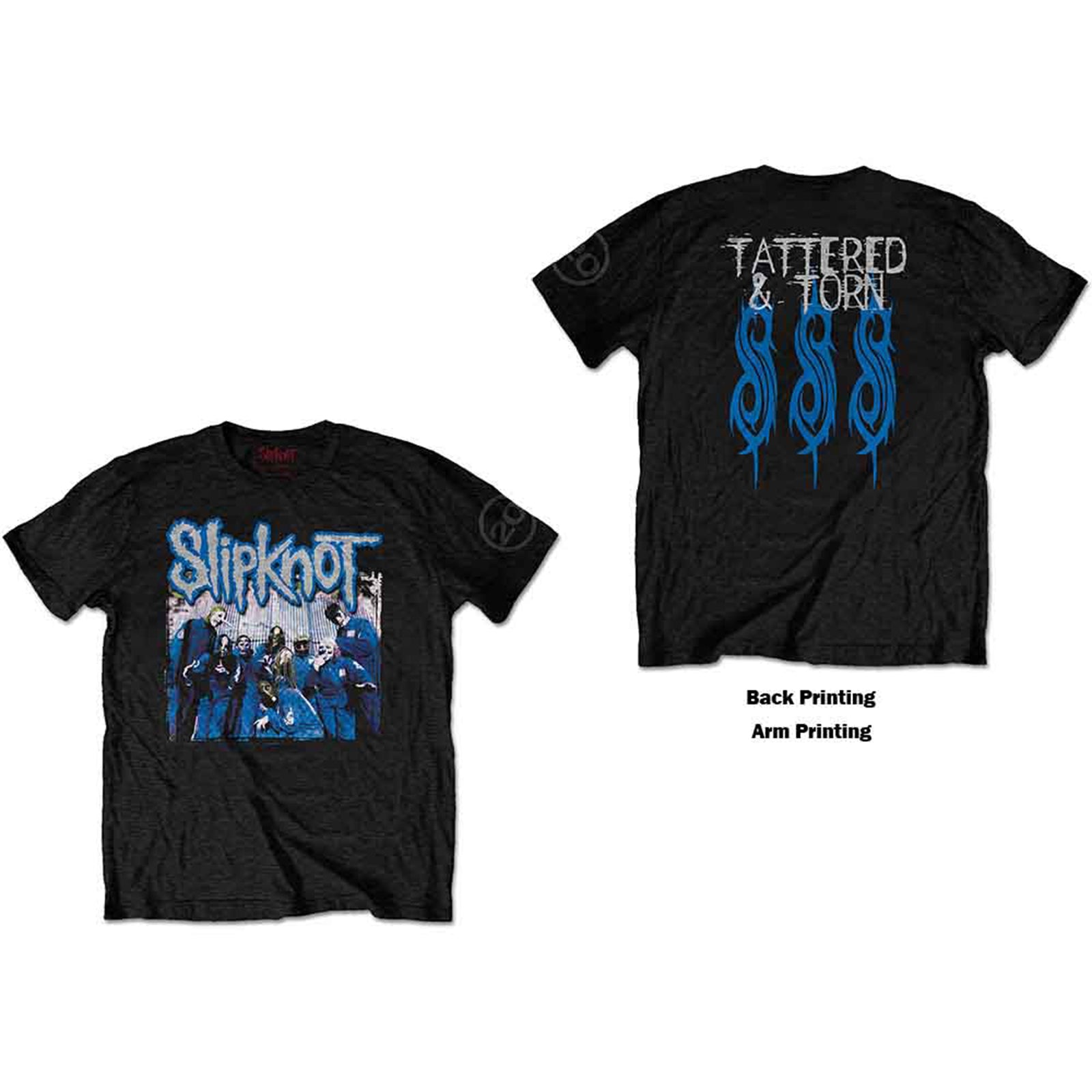 SLIPKNOT - 20TH ANNIVERSARY TATTERED & TORN - T-Shirt Black (Back Print)