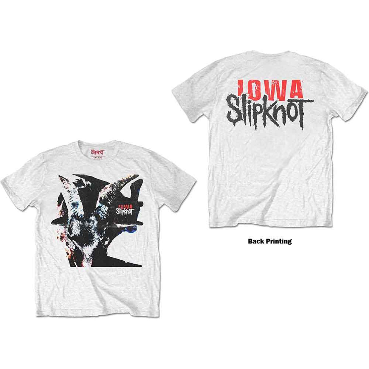SLIPKNOT - IOWA GOAT SHADOW - T-Shirt White (Back Print)