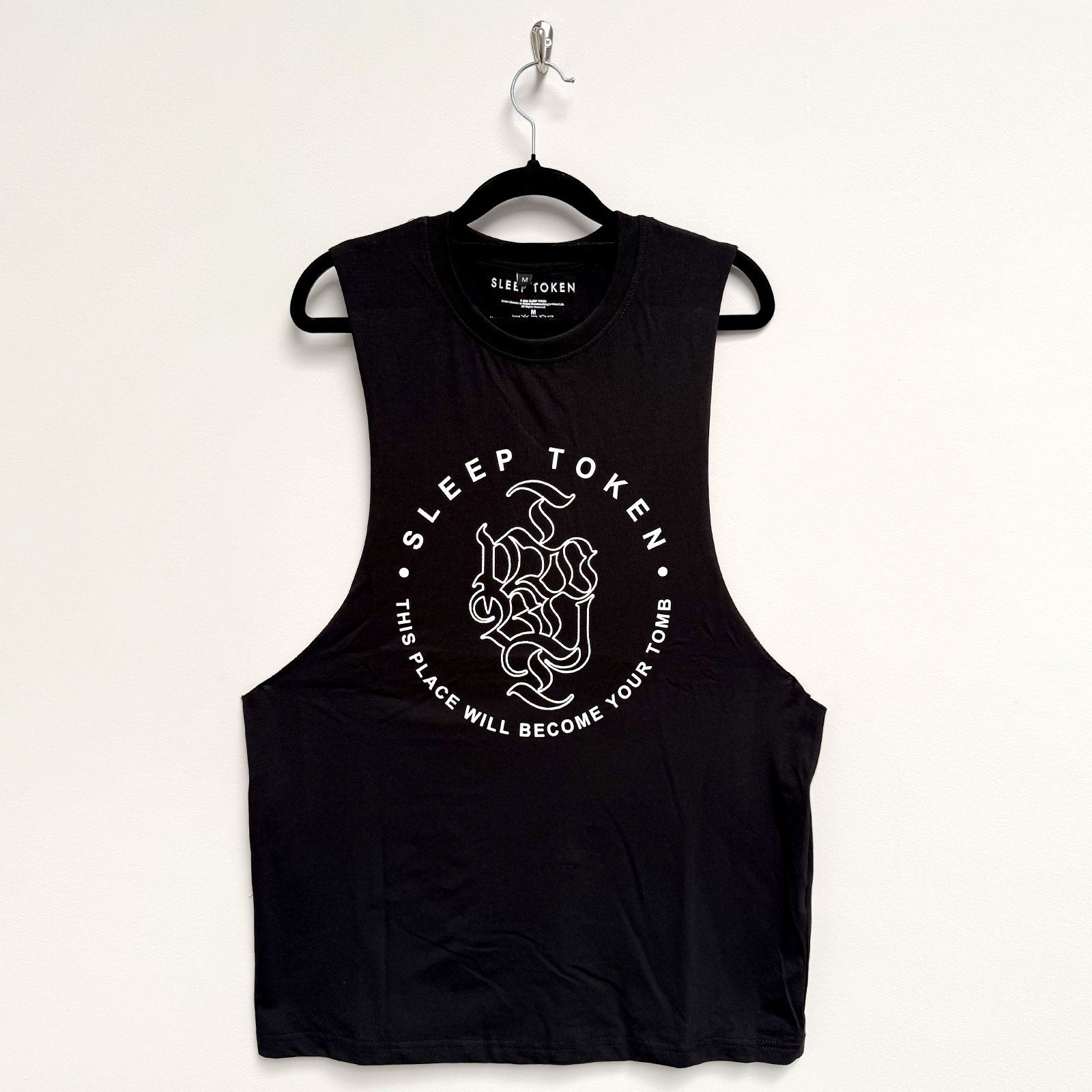 SLEEP TOKEN - TOMB TEXT RING - Vest T-Shirt Black