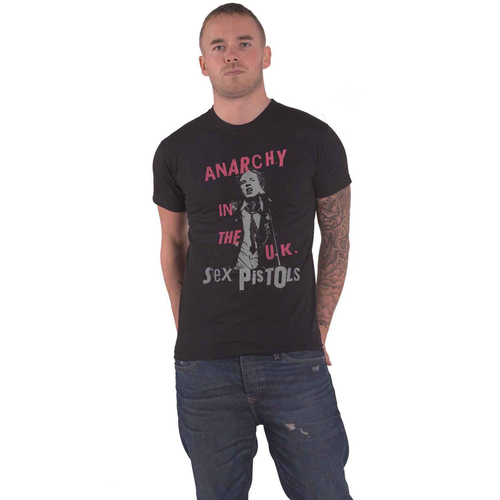 SEX PISTOLS, THE - ANARCHY IN THE UK - T-Shirt Black