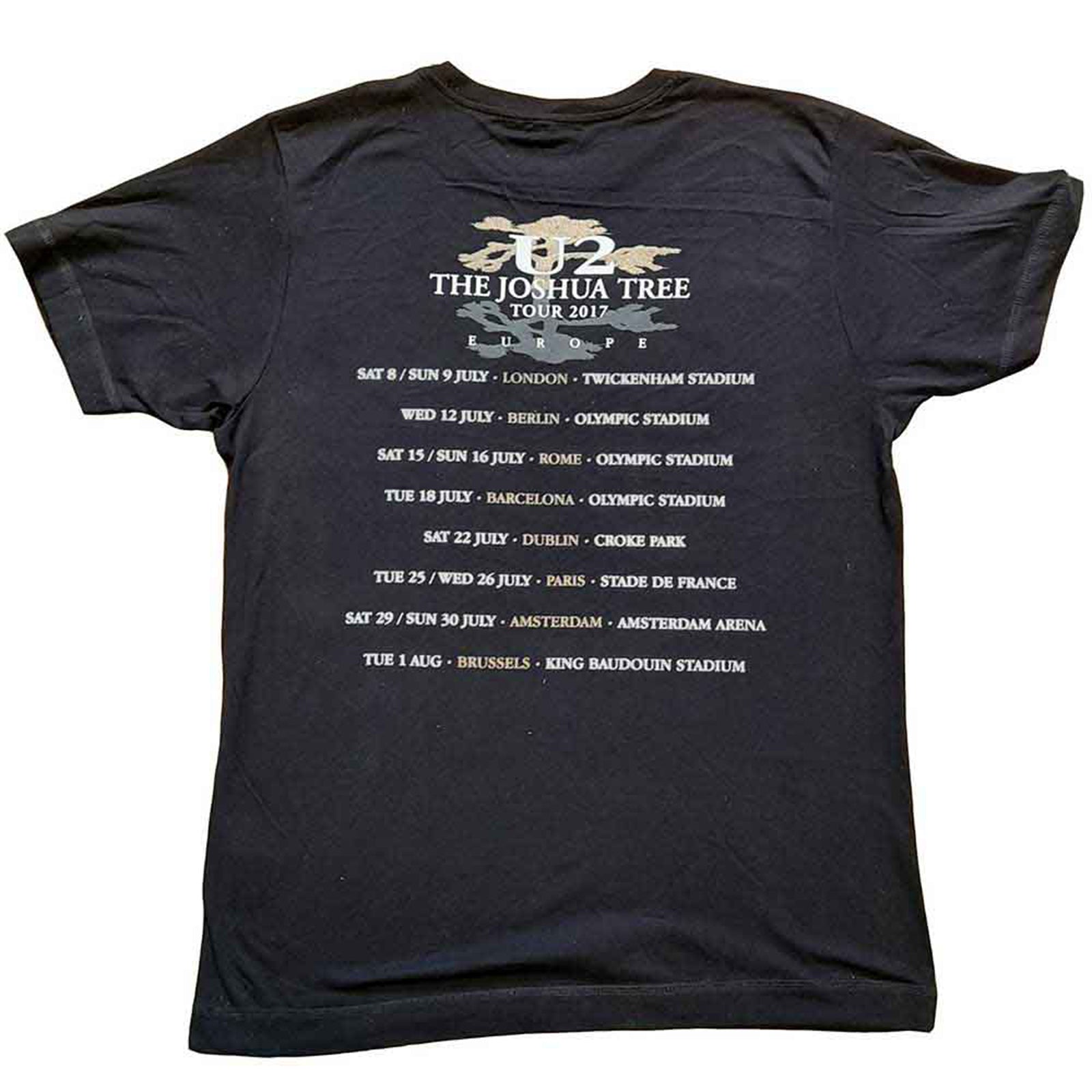 U2 - JOSHUA TREE PHOTO - T-Shirt Black (Back Print & Ex-Tour)