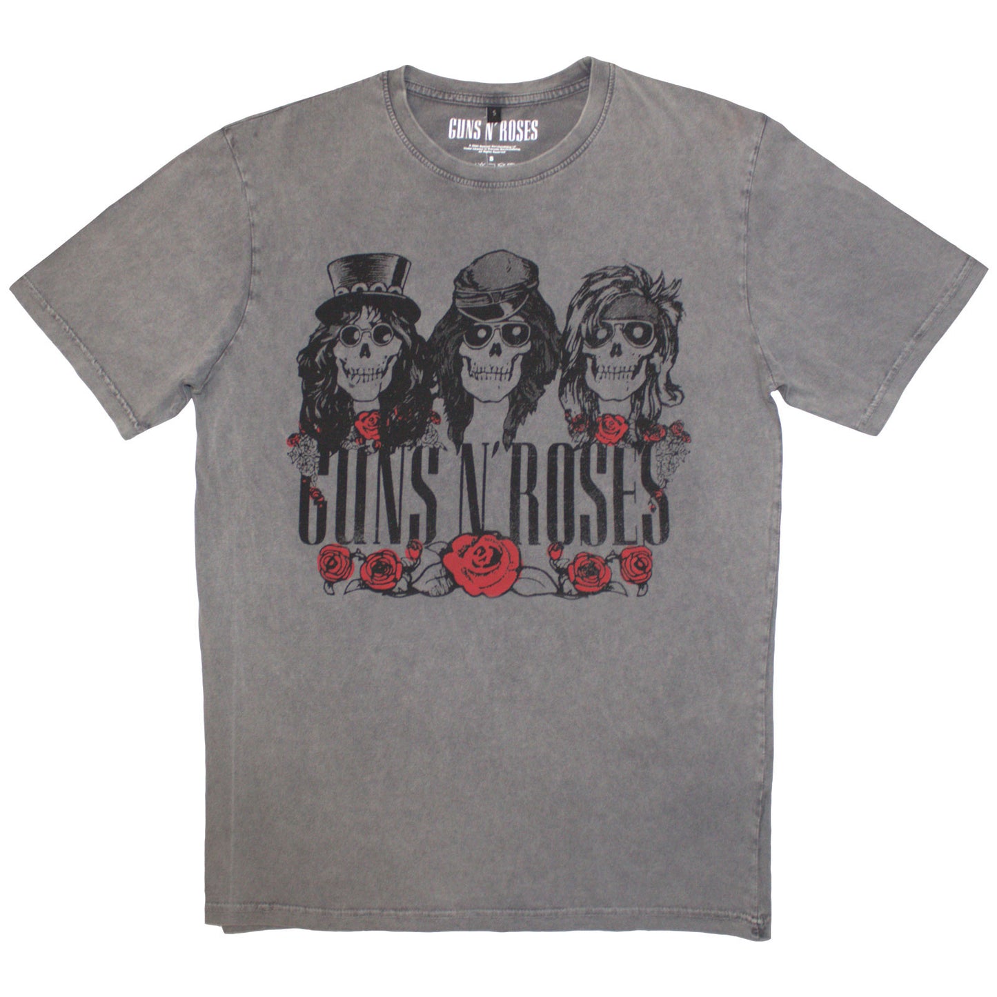 GUNS N ROSES - HELL GROUP - Stone Wash T-Shirt Grey