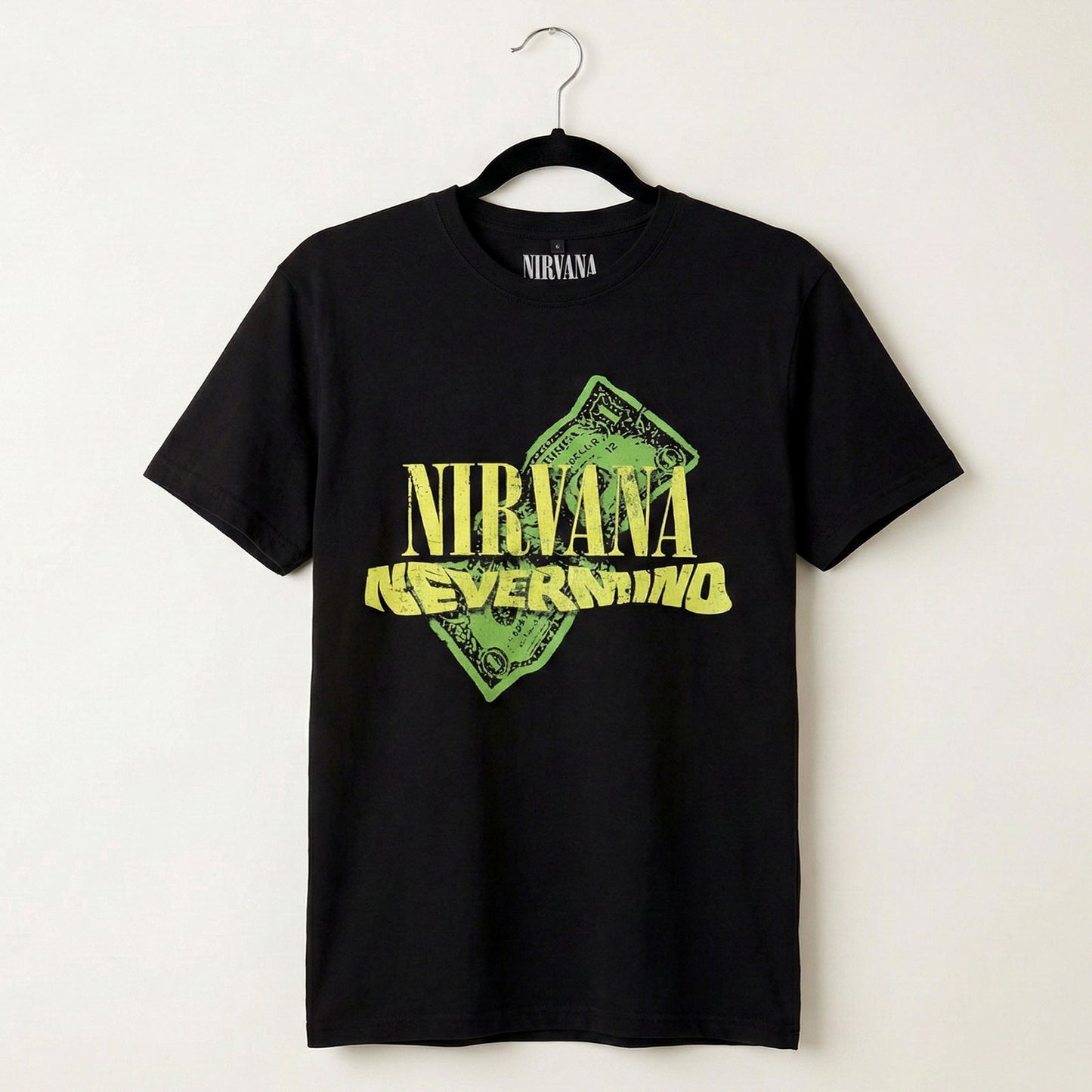 NIRVANA - NEVERMIND DOLLAR - Carbon T-Shirt Black