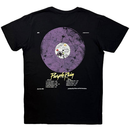 PRINCE - PURPLE RAIN 40TH ANNIVERSARY - Carbon T-Shirt Black (nadruk z tyłu)