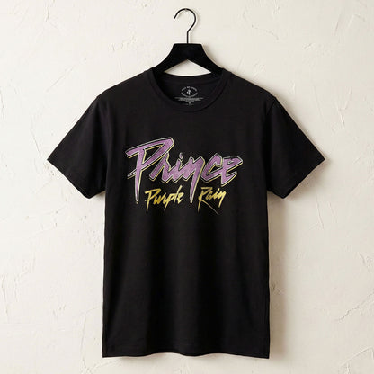 PRINCE - PURPLE RAIN 40TH ANNIVERSARY - Carbon T-Shirt Black (nadruk z tyłu)