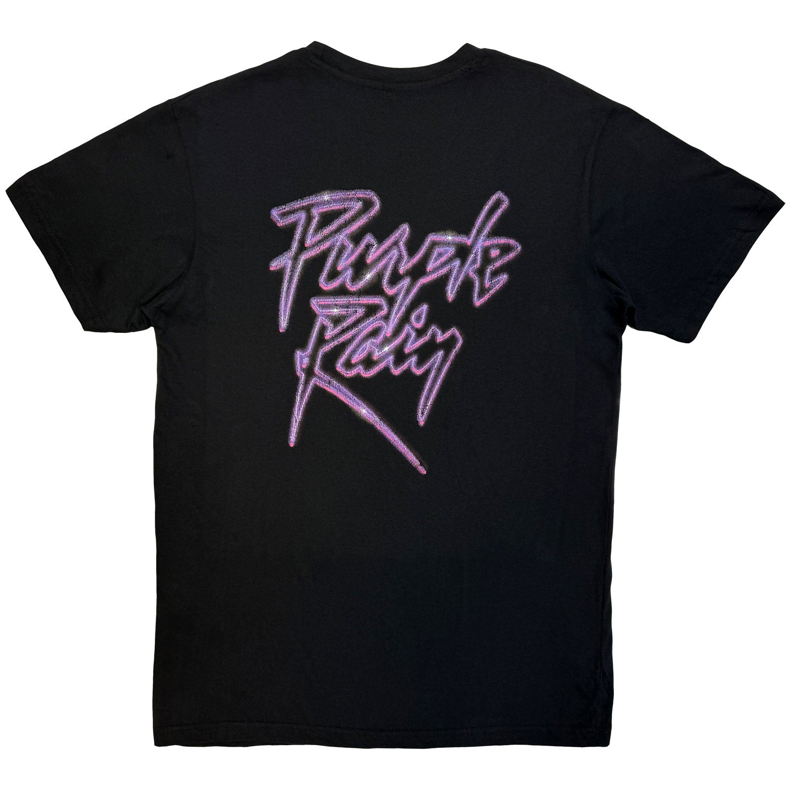 PRINCE - PURPLE RAIN LOGO OUTLINE - Carbon T-Shirt Black (nadruk z tyłu)